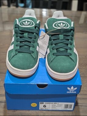 adidas Campus Suede Sneakers - Green White